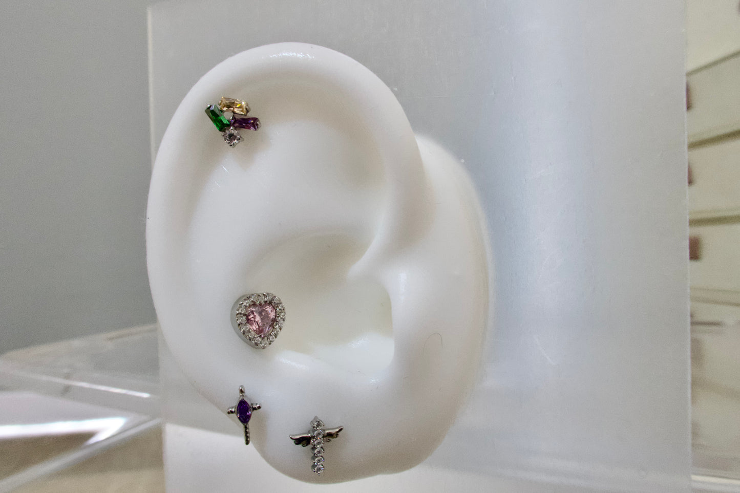 Angel Piercing Stud - Internally Threaded Flatback